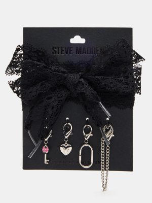 SHOE LACES AND CHARMS LACE BLACK