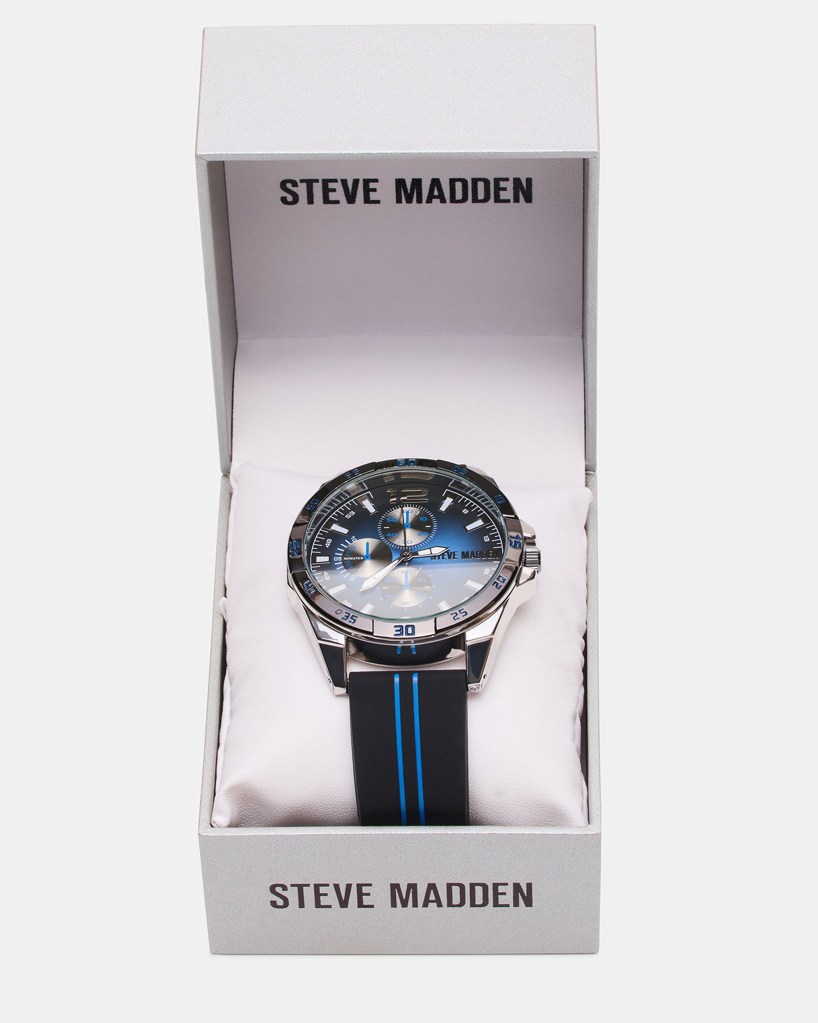 MEN'S ALLOY WATCH BLACK/BLUE - Image 3