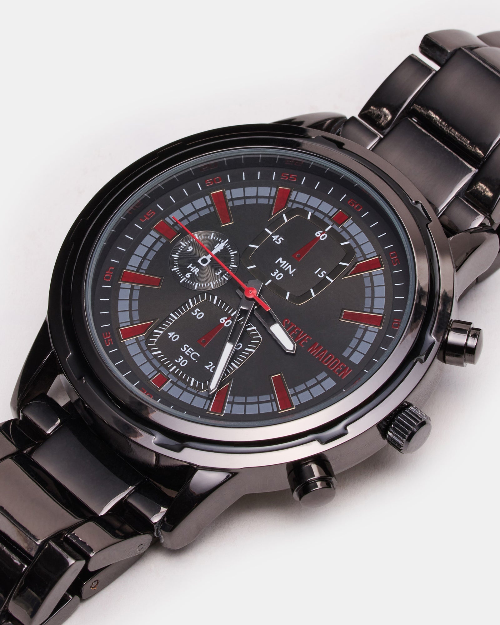 MEN'S STAINLESS STEEL WATCH BLACK - Image 2