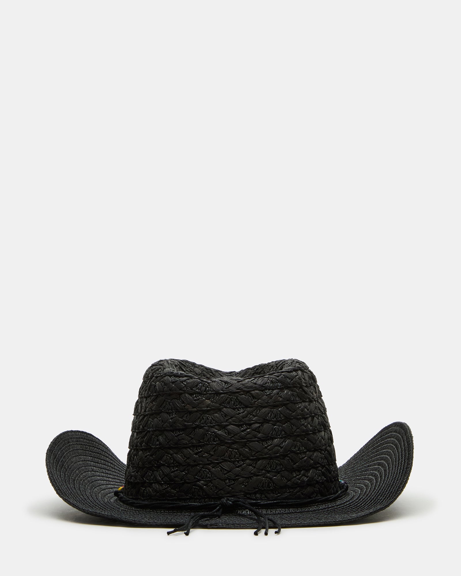 BEADED TRIM WESTERN HAT BLACK - Image 3