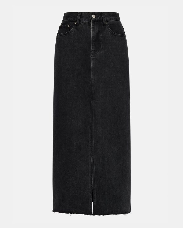 AVANI DENIM SKIRT BLACK - Image 6
