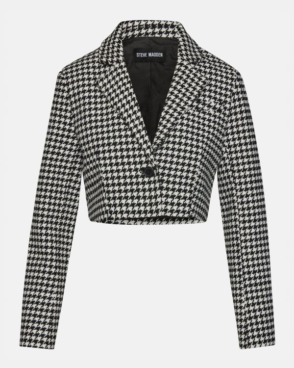 RUPI CROPPED BLAZER BLACK/WHITE - Image 8