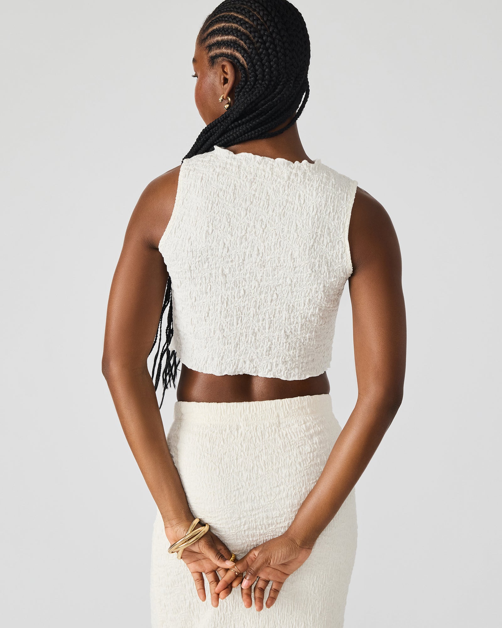 SEASIDE MAXI SKIRT SET CREAM - Image 4