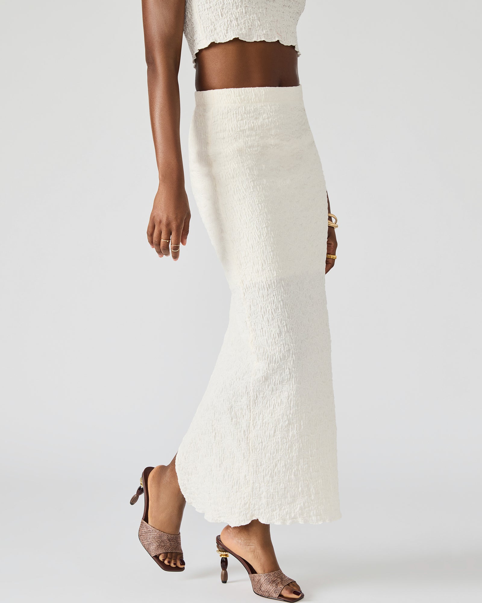 SEASIDE MAXI SKIRT SET CREAM - Image 6