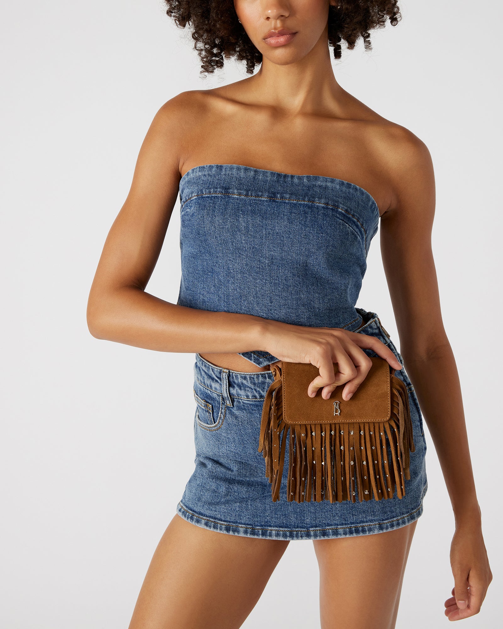 CASSIDY BAG TAN SUEDE - Image 2