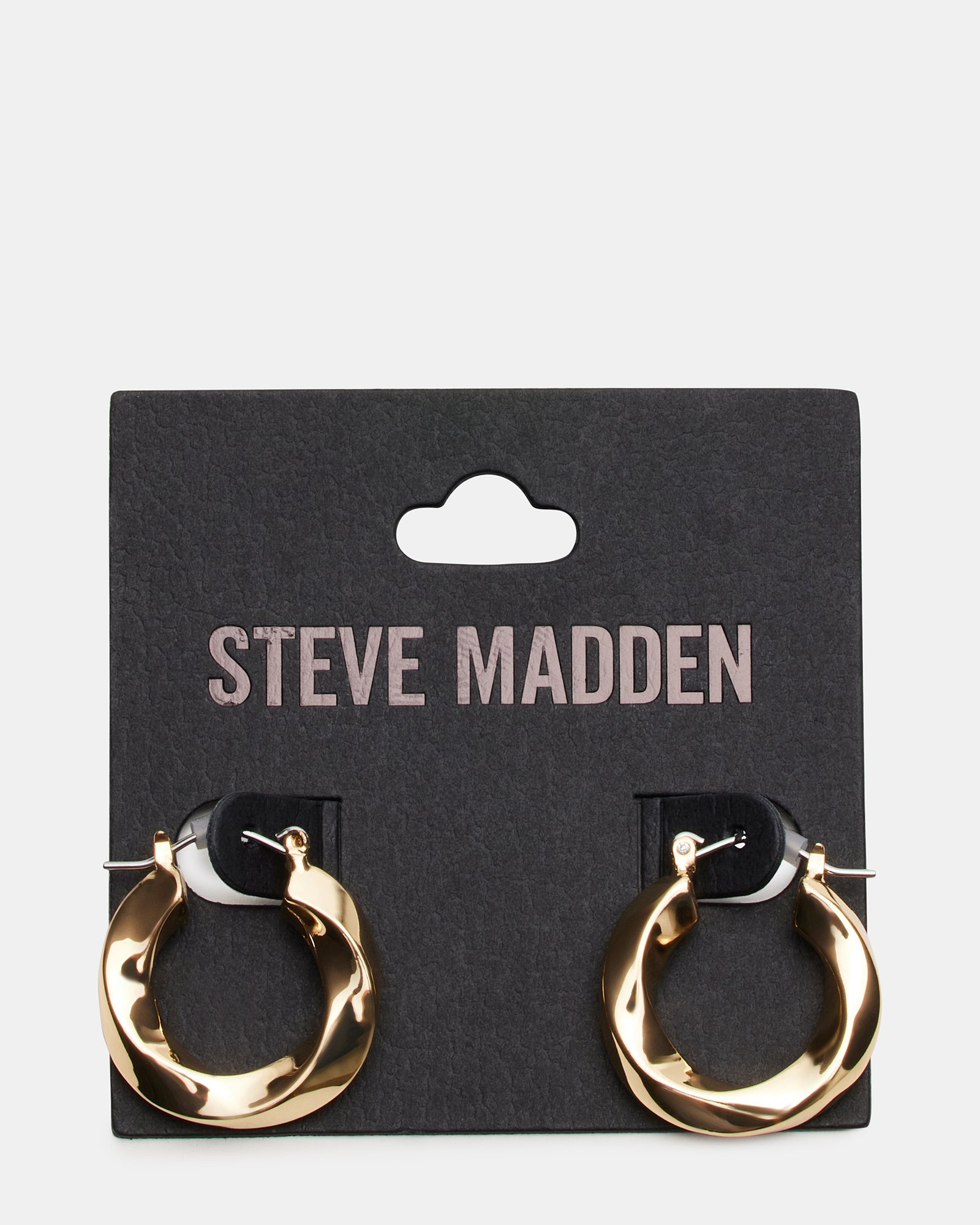 SMALL TWISTED HOOPS GOLD - Image 3