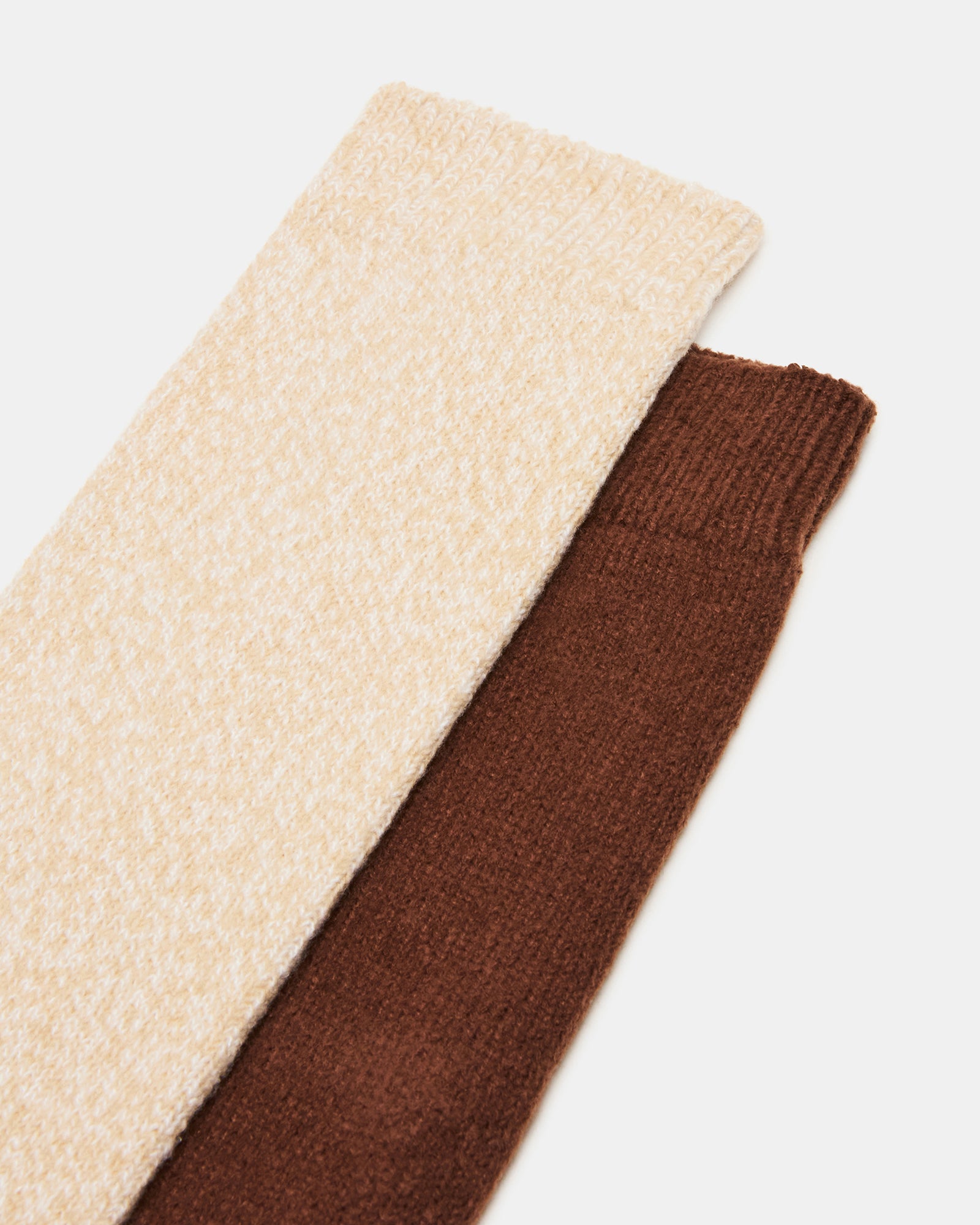 FALL 2 PACK MARLED KNEE HIGH SOCKS TAN - Image 2
