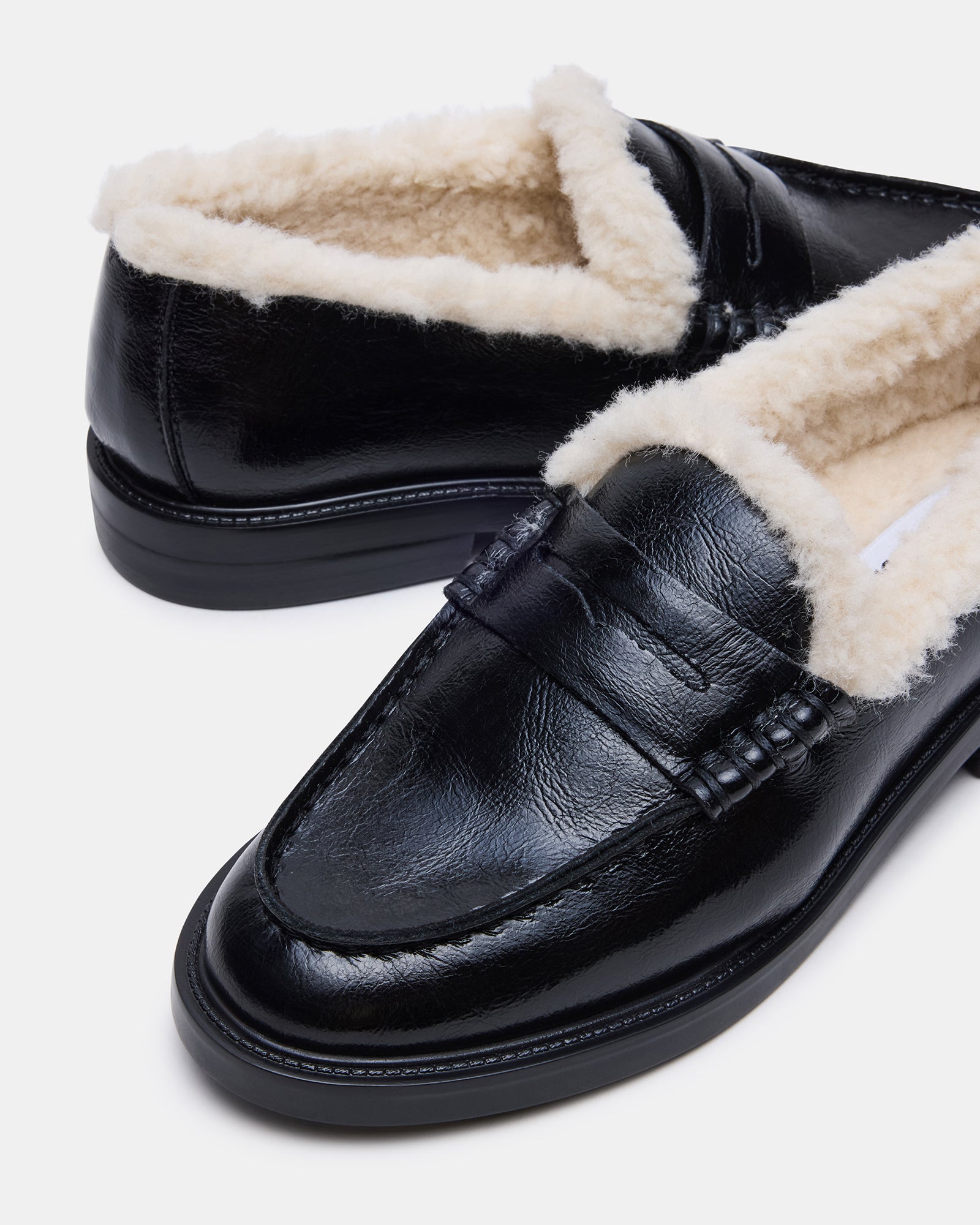 MADISON FAUX FUR BLACK LEATHER - Image 3
