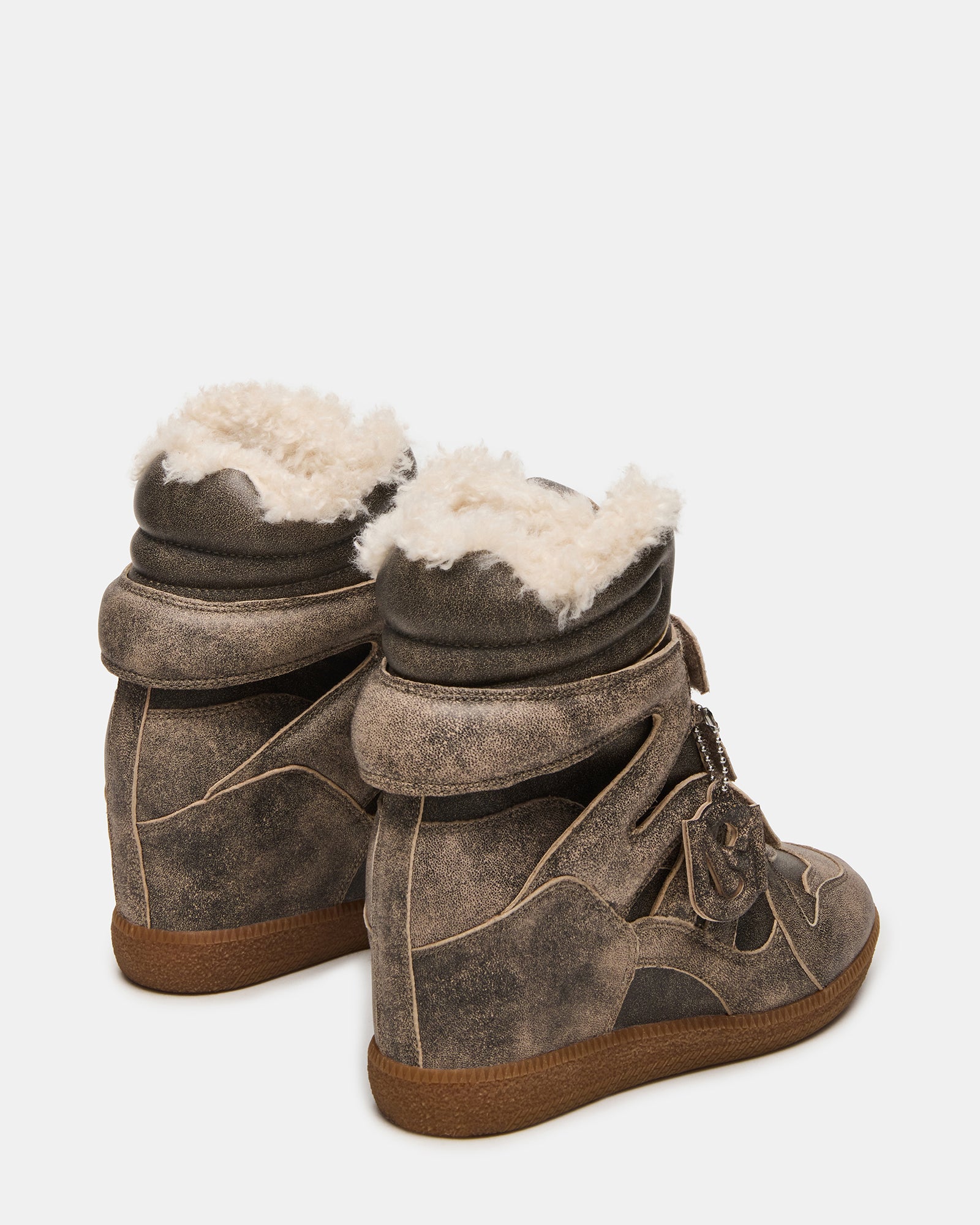 MAVIS FAUX FUR BROWN DISTRESSED - Image 5